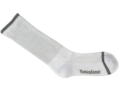 Men's 4 Pairs Bamboo Diabetic Crew Socks with Seamless Toe and Cushion Sole