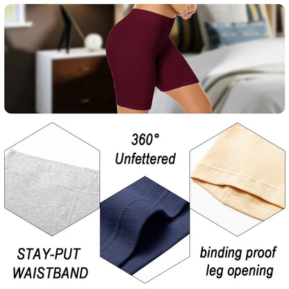 4Pcs/Set Women Cotton Safety Underwear High Waist Hip Lifting And Belly Contracting Safety Pants Slim Boxer Briefs Large Size