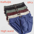 6Pcs/Set Comfortable 100% Cotton Male High Waist Underpants Briefs Underwear Pant Shorts Available in Sizes XL-6XL