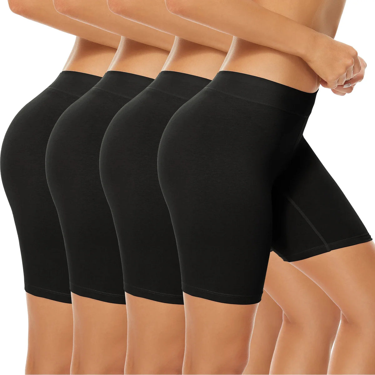 4Pcs/Set Women Cotton Safety Underwear High Waist Hip Lifting And Belly Contracting Safety Pants Slim Boxer Briefs Large Size