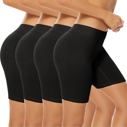 4Pcs/Set Women Cotton Safety Underwear High Waist Hip Lifting And Belly Contracting Safety Pants Slim Boxer Briefs Large Size