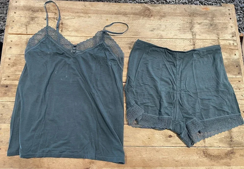 Summer Thin Suspender Pajamas Shorts Vest Lace Sexy Two-piece Suit Pajama Sets Women