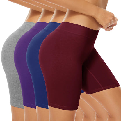 4Pcs/Set Women Cotton Safety Underwear High Waist Hip Lifting And Belly Contracting Safety Pants Slim Boxer Briefs Large Size