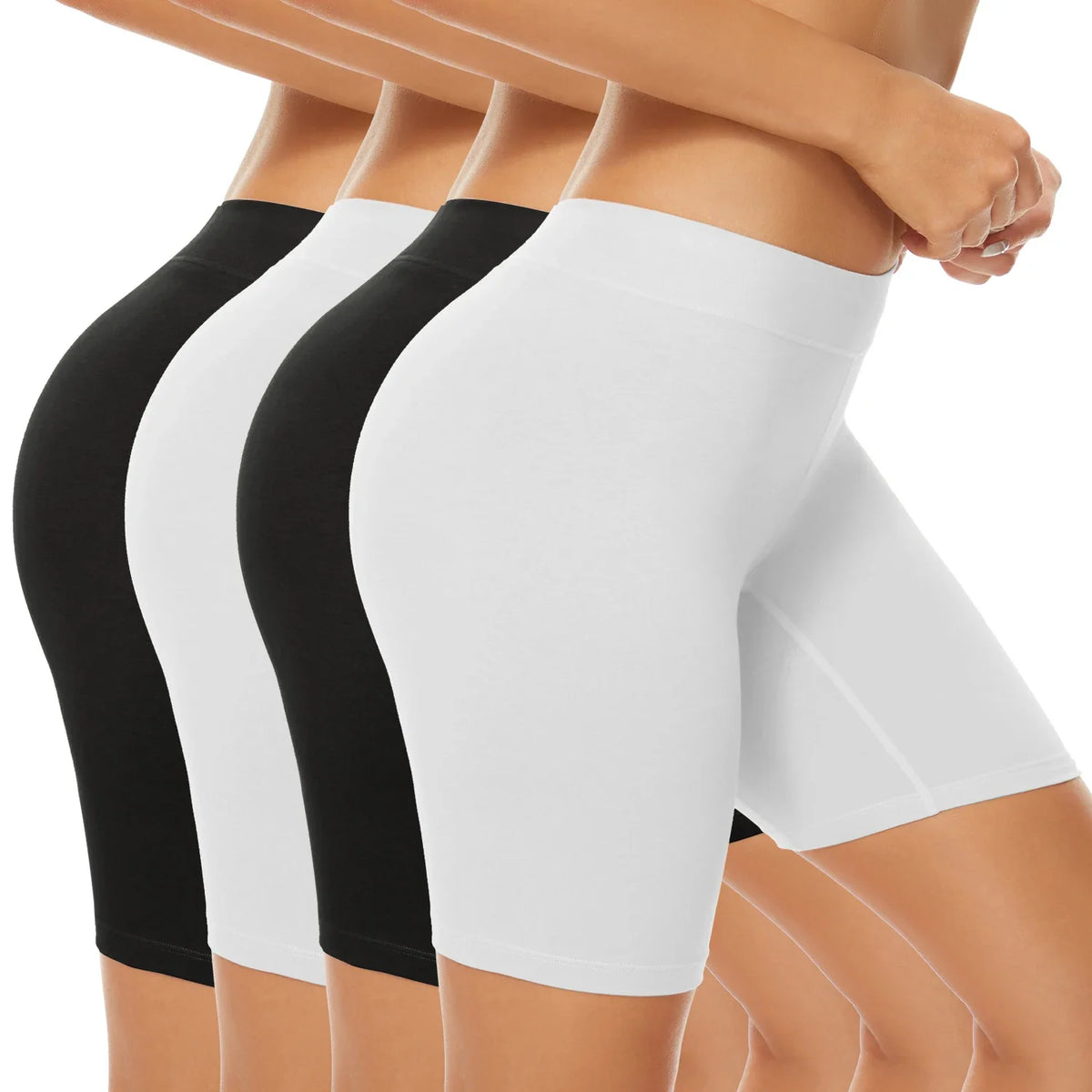 4Pcs/Set Women Cotton Safety Underwear High Waist Hip Lifting And Belly Contracting Safety Pants Slim Boxer Briefs Large Size